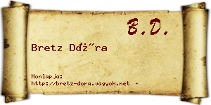 Bretz Dóra névjegykártya